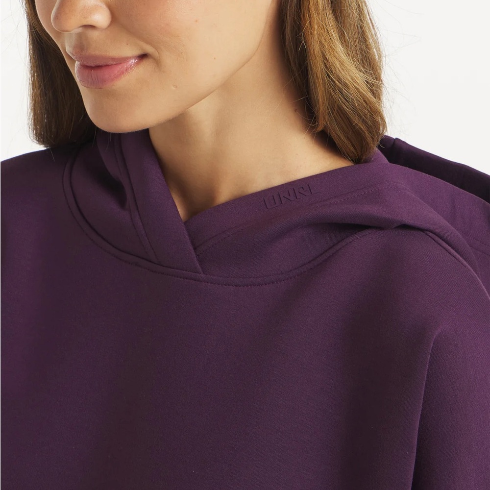 Luxbreak oversized women’s hoodie (dark plum) XS NWT - Picture 2 of 4